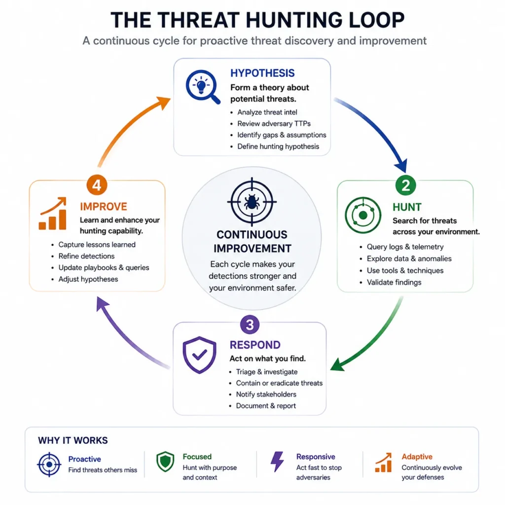 Practical cyber threat hunting model as a continuous loop
