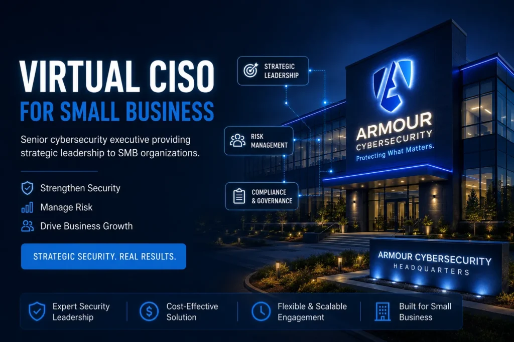 Virtual CISO for small business - senior cybersecurity executive providing strategic leadership to SMB organizations