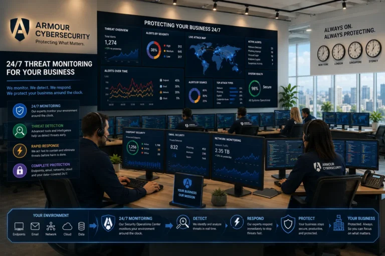 24/7 threat monitoring for business protecting an environment around the clock
