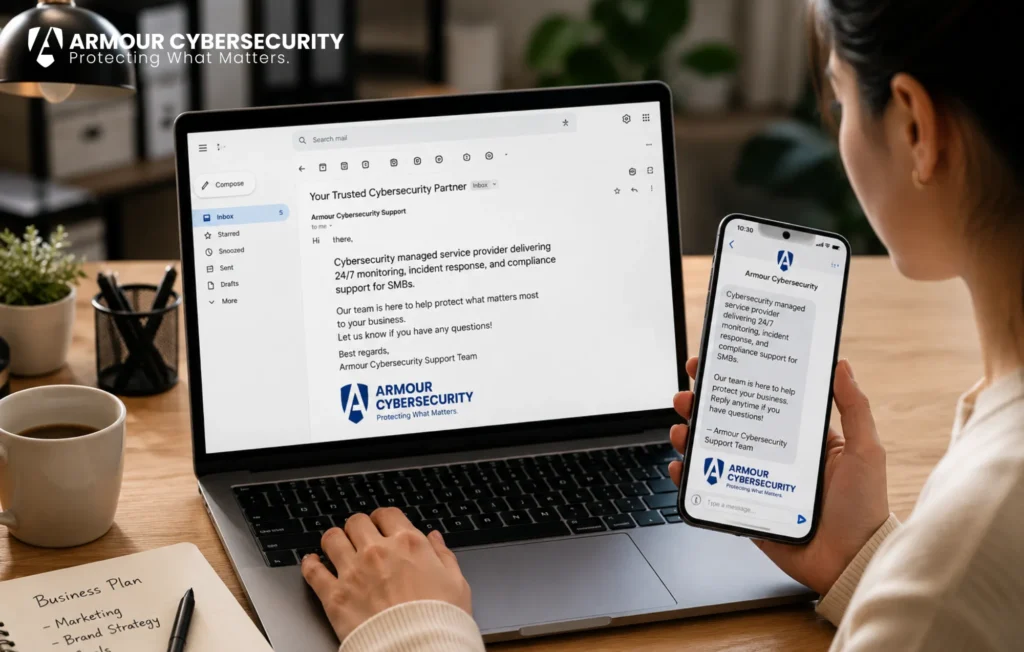 Cybersecurity managed service provider delivering 24/7 monitoring, incident response, and compliance support for SMBs