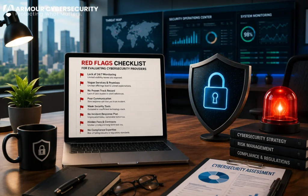 Managed security services comparison - red flags checklist for evaluating cybersecurity providers