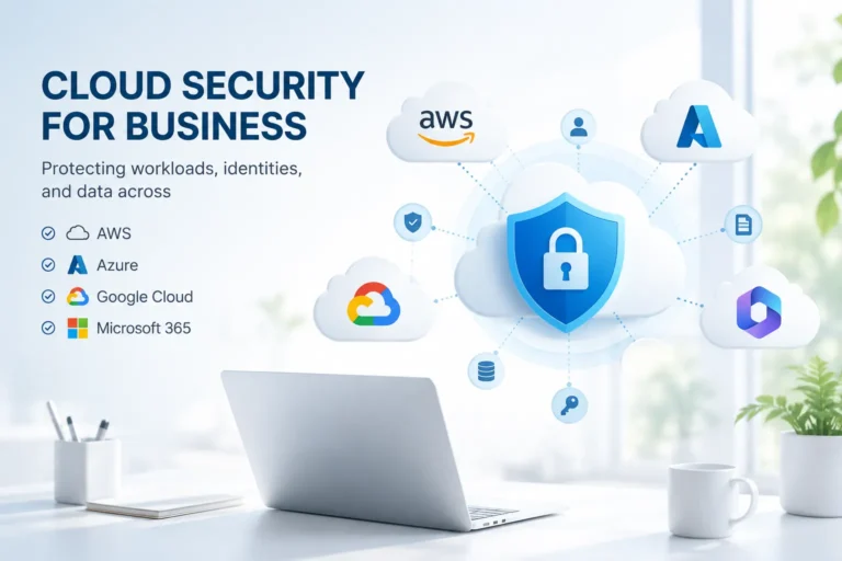 Cloud security for business protecting workloads, identities, and data across AWS, Azure, Google Cloud, and Microsoft 365