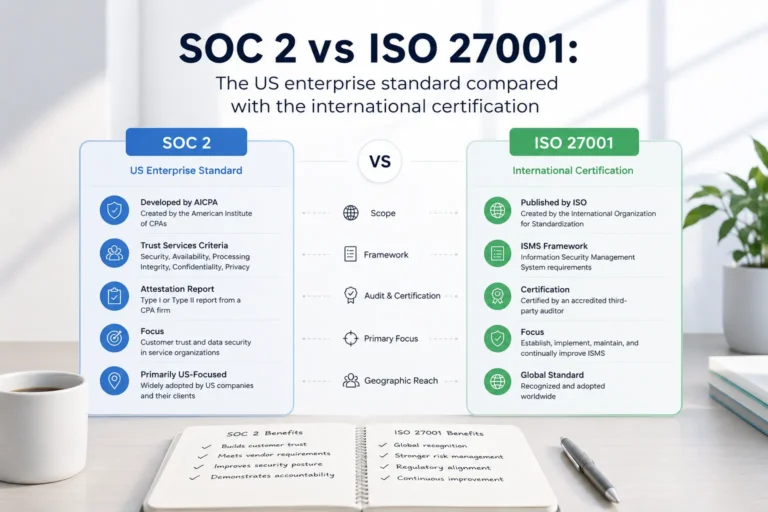 "SOC 2 vs ISO 27001: the US enterprise standard compared with the international certification"