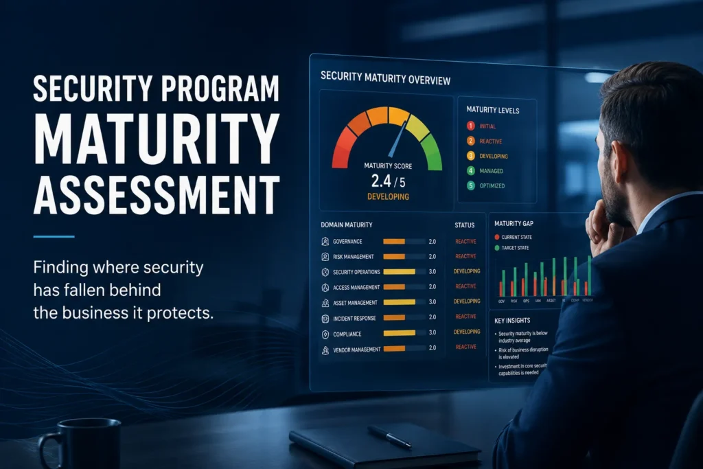 Security program maturity assessment: finding where security has fallen behind the business it protects.