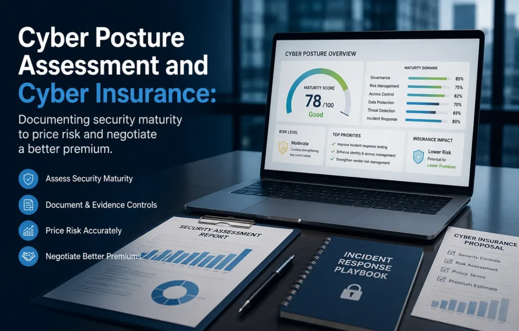Cyber posture assessment and cyber insurance: documenting security maturity to price risk and negotiate a better premium.