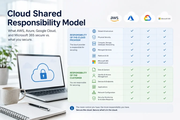 Cloud shared responsibility model: what AWS, Azure, Google Cloud, and Microsoft 365 secure versus what the customer secures