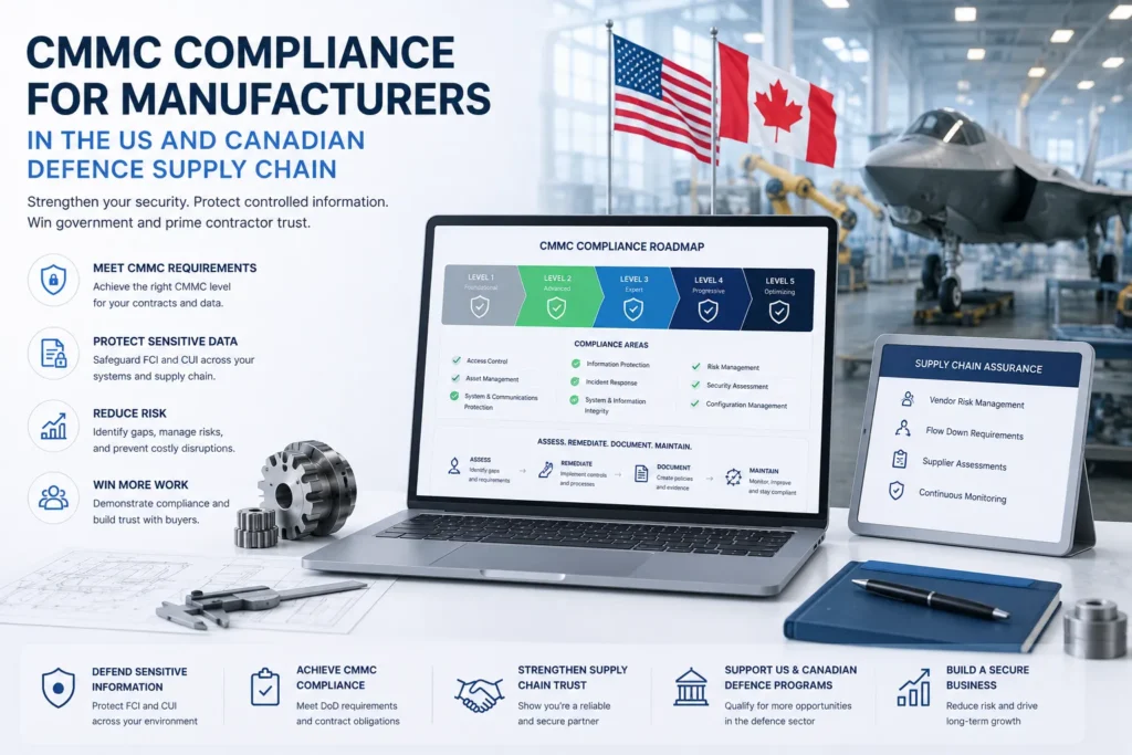 CMMC compliance for manufacturers in the US and Canadian defence supply chain