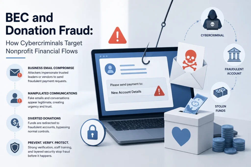 Nonprofit BEC and donation fraud: attackers impersonating executive directors to redirect charitable funds