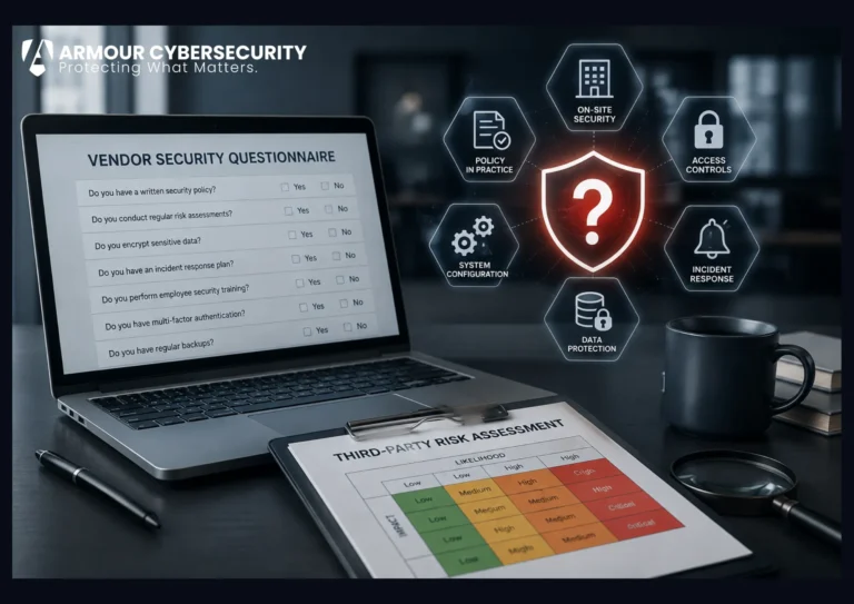 Vendor security questionnaire and third-party risk: what a self-reported questionnaire cannot verify on its own.