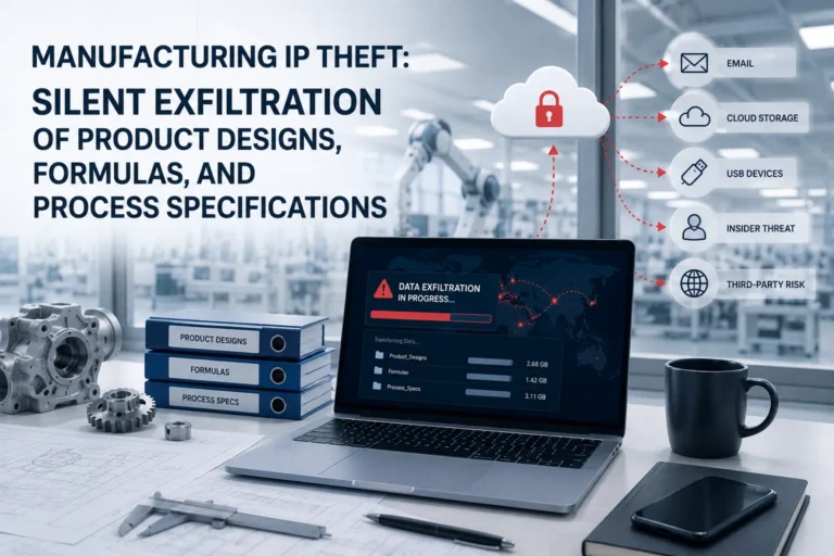 Manufacturing IP theft: silent exfiltration of product designs, formulas, and process specifications