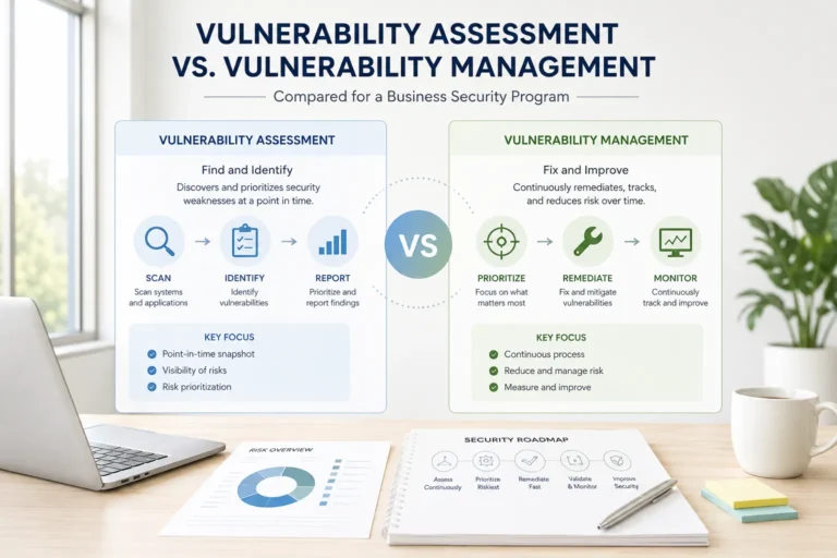 Vulnerability assessment vs vulnerability management compared for a business security program