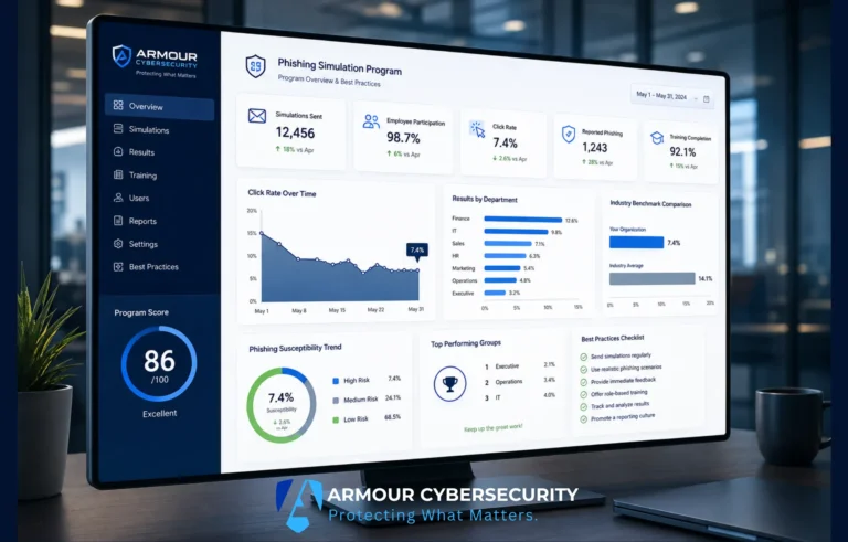Phishing simulation program best practices dashboard